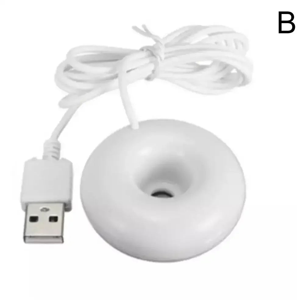 Mini Donut Negative Ion Humidifier USB Round Household Air Purifier for Home Office Desktop Donut Steam Diffuser Mini Sprayer